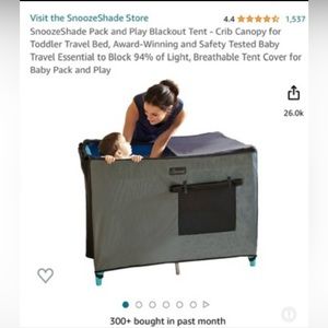 Snooze shad pack n play blackout travel crib cover